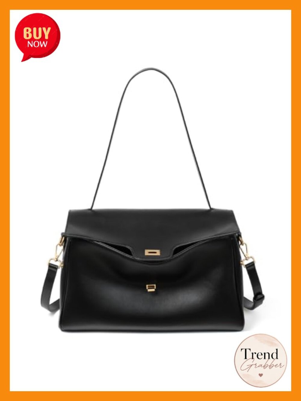 Vegan Leather Slouchy Shoulder Bag Expandable Crossbody Purse for Women